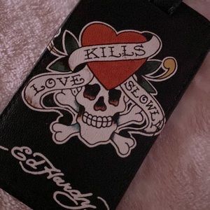 New Ed Hardy leather Tag